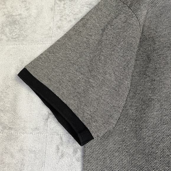 VTG Disneyland Resort Polo Shirt 2XL Tan Black Cotton Houndstooth Mickey Mouse - Picture 4 of 12